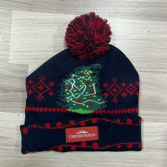 NATIONAL LAMPOON'S CHRISTMAS VACATION HAT CAP KNIT BEANIE GRISWOLD - Picture 1 of 9